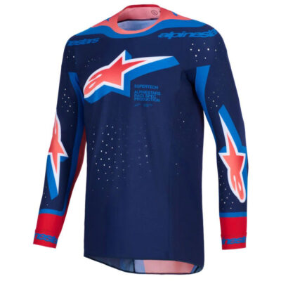 Alpinestars Supertech Vista Jersey Dark Navy Hot Coral Cobalt
