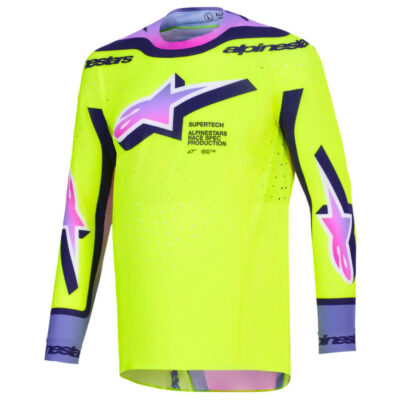 Alpinestars Supertech Vista Jersey Sulph Yellow Magenta Dark Green