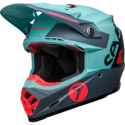 Bell Moto 9S Flex Seven Vanguard Helmet Matt Aqua Black