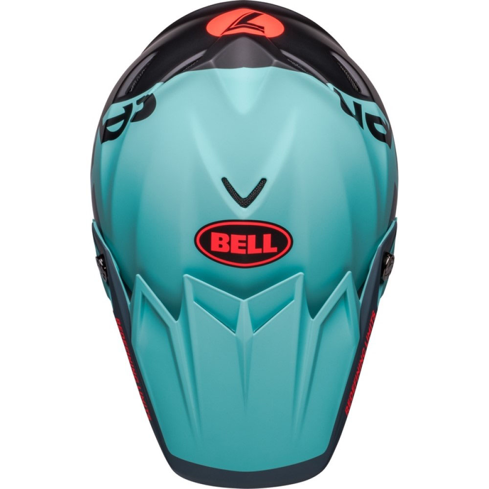 Bell Moto 9S Flex Seven Vanguard Helmet Matt Aqua Black - Image 2