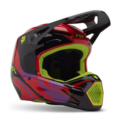 Fox V1 Emotion Helmet MX24 Fluorescent Red