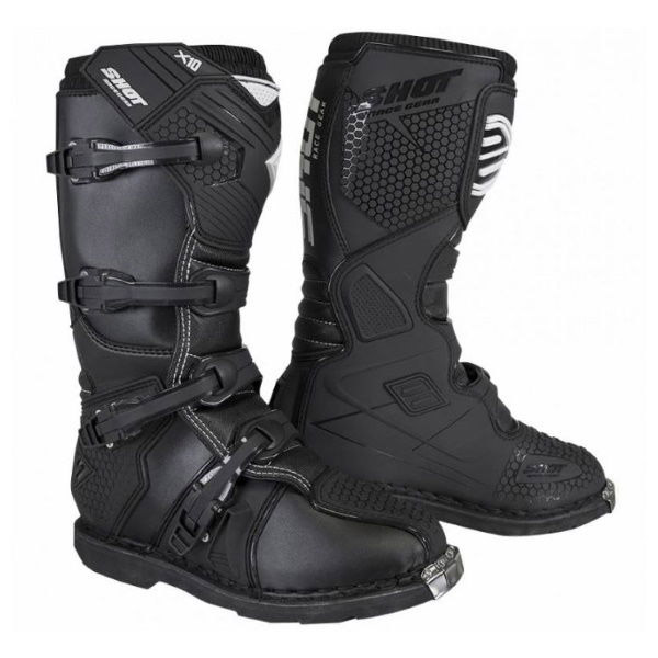 Shot X10 MX Motocross Boots Black