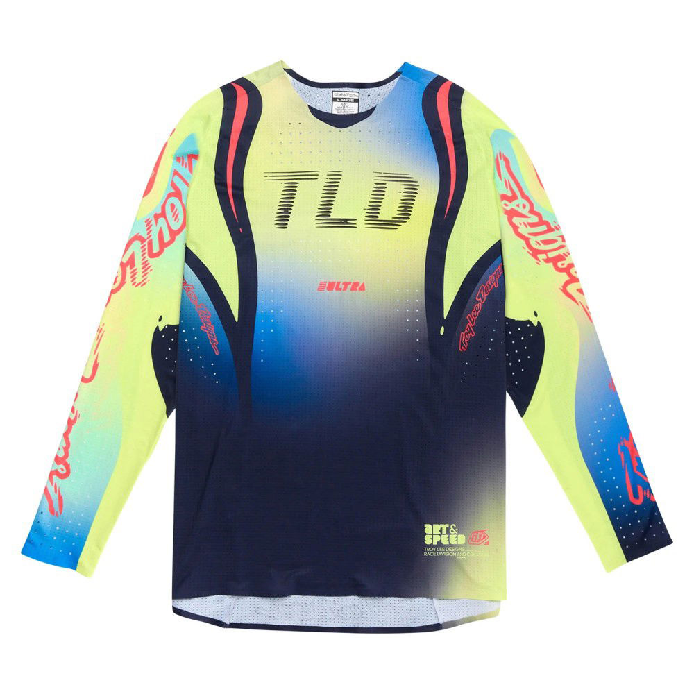Troy Lee Designs SE Ultra Drip Jersey Glo Yellow Dark Navy