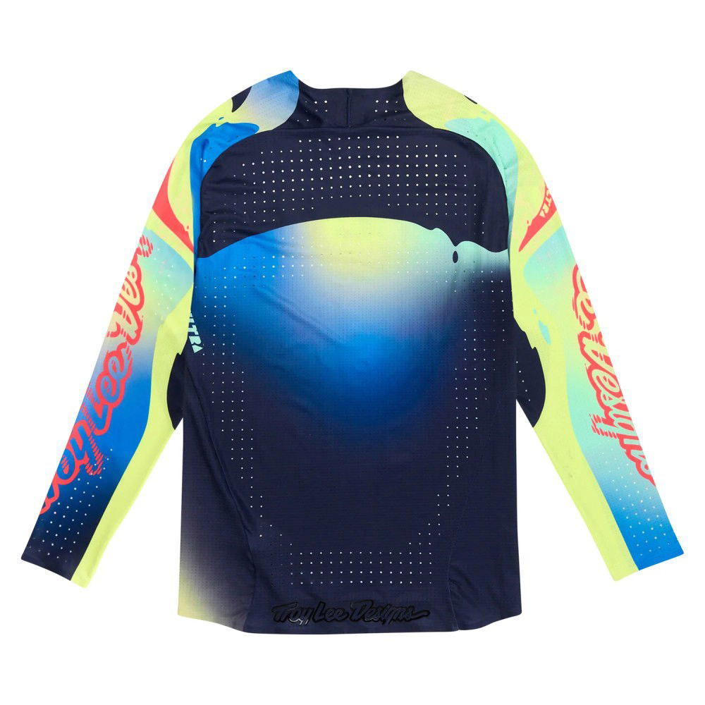 Troy Lee Designs SE Ultra Drip Jersey Glo Yellow Dark Navy - Image 2