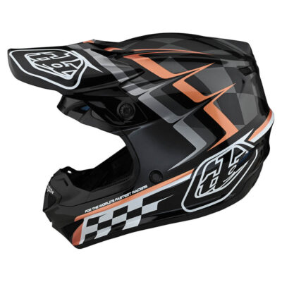 Troy Lee Designs SE4 Polyacrylite Helmet Warped Black Copper